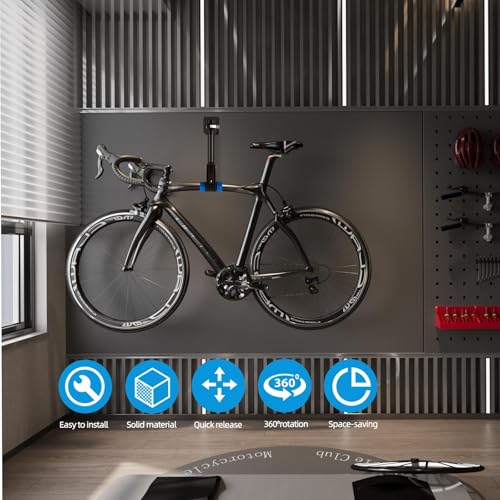 Urban Deco Bike Repair Stand Bench Mount Bike Stand Wall Mounted Bike Work Stand Bicycles Maintenance Rack Bike Clamp for Road Mountain Bike,Road Bike - size: 13.6 inch straight