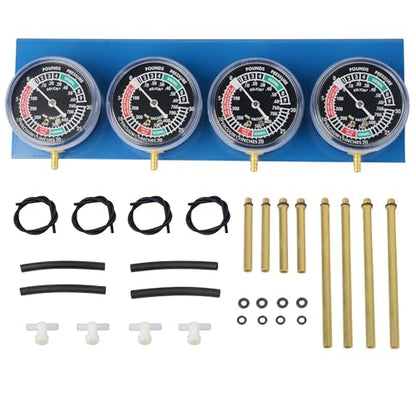 DAYUAN Motorcycle Vacuum Carburetor Synchronizer Tool Kit Carb Sync Gauge | 4 Gauge Carburetor Synchronizer Tool，5mm & 6mm Adapters，Calibration Control，For Most Motorcycles & Marine Engines