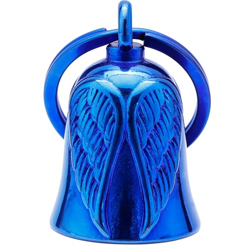 Motorcycle Wing Bell - Motorcycle Wing Bell Hanger,Biker Bells Protect The Rider Motorcycle Accessories - color: Blue