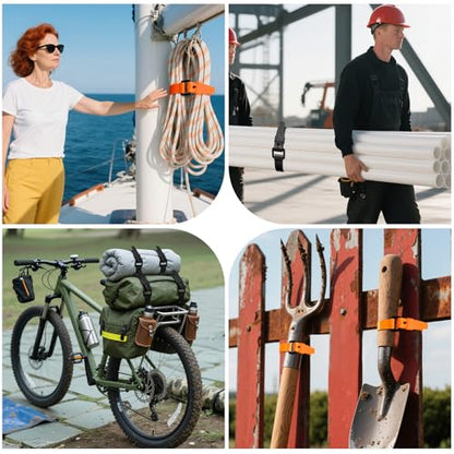 2 Pack Lashing Straps with Buckles,Adjustable Utility Tension Straps,Simple Tie-Downs Straps for Securing Bike Moto Luggage,Garden Hoses,Skis,Wires and Cables,Black,22" - color: Black, size: 22" Length / 2 Pack