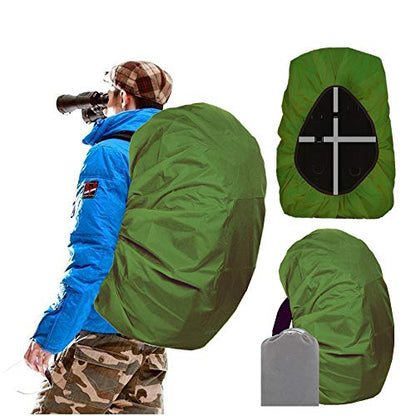 Joy Walker Waterproof Backpack Rain Cover, 12000mm Ultra-Waterproof, Upgraded Ultra-Strong Multilayers, Antislip Buckle Strap - color: Military Green, size: Large (for 40-50L backpack)