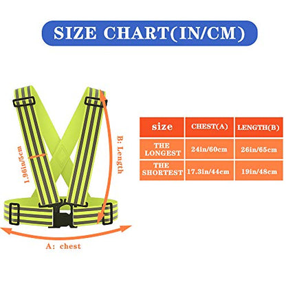 AYKRM 9 color High Visibility Reflective Vest Running Gear High Vis Adjustable Safety Vest - color: Yellow2