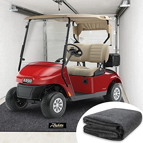 Roykaw Garage Floor Mat and Mechanic Pad, Motorcycle Parking Mat, Protect Floor from Spills, Drips, Splashes and Stains, Oil Absorbent/Cut to Size/Waterproof/Non Slip Design - 9.18 ft. x 4.92 ft. - size: 9.18x 4.92 Feet