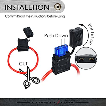 LFH8MAXI-1 Loop Maxi Fuse Holder with Cover Without Fuse 8 Gauge 1 Pack