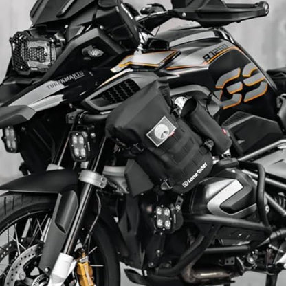 Lone Rider MiniBag 6L Waterproof Motorcycle Crash Bar Bag - with Hypalon MOLLE System, Gated G-Hooks, Cam Buckles - Front Bumper Frame Side Tail Storage - Fits MotoBags, Panniers and Luggage Racks