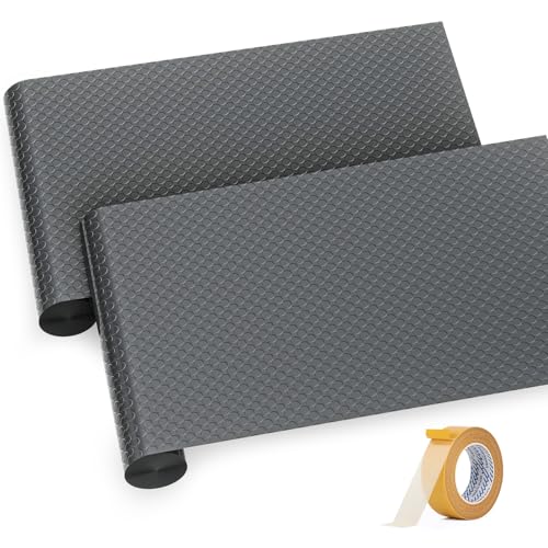 Garage Floor Mat, PVC Flooring Roll Thickened Garage Mats, Heavy Duty Parking Mat Waterproof Nonslip Floor Protector for Car, Trailer, SUV, Basement, Gym (Grey Coin, 2Rolls x 4 x 13FT) - color: Grey Coin, size: 2Rolls x 4 x 13FT
