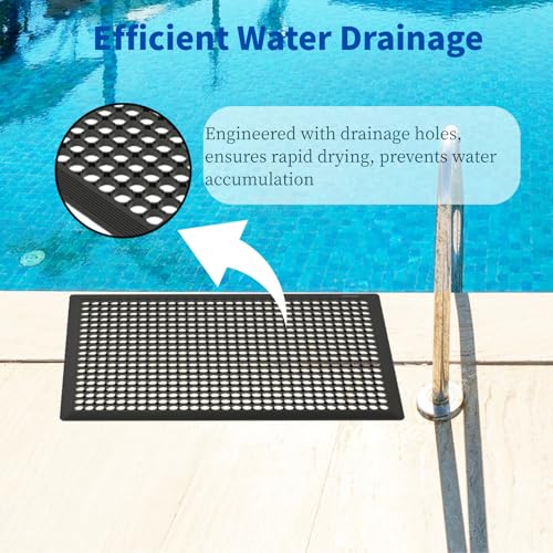 60" Anti Fatigue Large Rubber Floor Mat, Commercial Grade Grease Resistant Kitchen Mat with Drainage Holes for Restaurants,Bars,Commercial,Kitchens,Garages,Black(2 PCS) - size: 60"x36"-2PCS(Anti-Silp Mat)