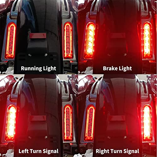LED Filler Panel Lights Rear Fender Light Turn Signals Fit for Harley Touring Road Glide FLTR Electra Glide FLHT Road King FLHR Ultra Limited FLHTK 2014-2024 (Black Housing Clear Len) - color: Black Housing Clear Len