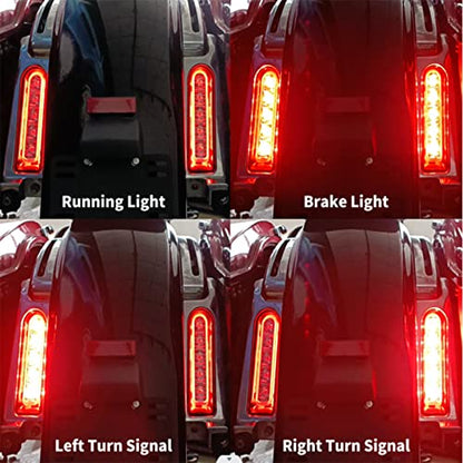 LED Filler Panel Lights Rear Fender Light Turn Signals Fit for Harley Touring Road Glide FLTR Electra Glide FLHT Road King FLHR Ultra Limited FLHTK 2014-2024 (Black Housing Clear Len) - color: Black Housing Clear Len