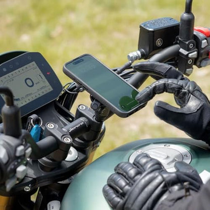 Quad Lock Handlebar Clamp PRO Motorcycle Phone Mount with Vibration Dampener and MAG Phone Case for Pixel 9 Pro XL - size: Pixel 9 Pro XL