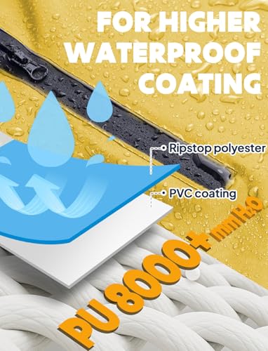 ANYOO Waterproof Rain Poncho Bike Bicycle Rain Capes Lightweight Compact Reusable for Adults - color: Yellow