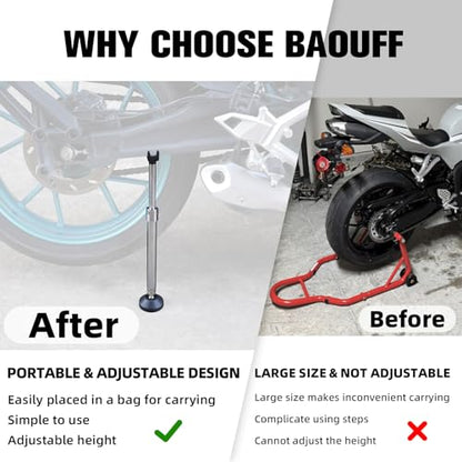 Motorcycle Front and Rear Wheel Lift Stand,Univesal Portable Easy Height Adjustable Lift Jack Stand for Most Motorcycle Wheels Maintenance - size: Spiral