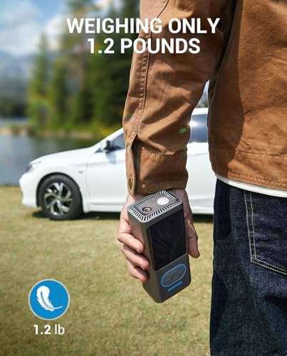 AVAPOW Portable Tire Inflator, 150 PSI Cordless Air Compressor with Digital Gauge, 3.7″ LCD, Auto Shut-Off, Fast Inflation, USB-C Rechargeable PD 20W for Cars, Bikes, Motorcycle & Emergencies