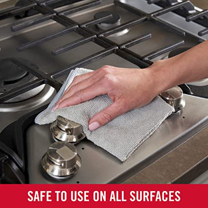 Rubbermaid All Purpose Microfiber Cleaning Cloth Towels, 50 Pack, 12"x12", Non-Scratch, Reusable/Washable for Cleaning/Wiping/Polishing for Home/Kitchen/Car