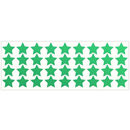 LiteMark Reflective Green 1 Inch Stars Sticker Decals for Helmets, Bicycles, Strollers, Wheelchairs and More - Pack of 36 - color: Light Green