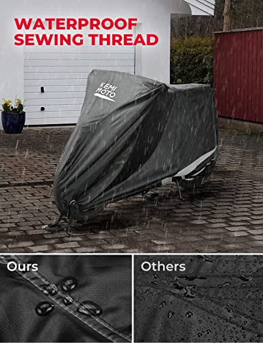KEMIMOTO Heavy Duty 420D Motorcycle Cover Waterproof Compatible with Surron Light Bee X S Talaria X160 X260 All Weather Sur‑Ron Electric Dirt Bike Protective Rain Cover Sunlight Dust - color: Black, size: E-bike