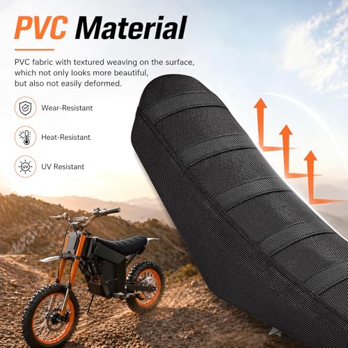 Electric Dirt Bike Seat Cover for Tutti Soleil 01,Black Stripe Non-Slip Motorcycle Cushion Cover for Tuttio Soleil01-Black - color: Black