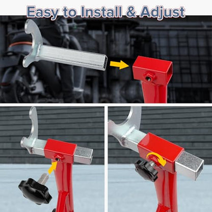 Spool Lift Stand Attachments for Rear Sportbike Motorcycle Stands (Attachment ONLY), U-Shaped Adapter 1 Pair - size: U