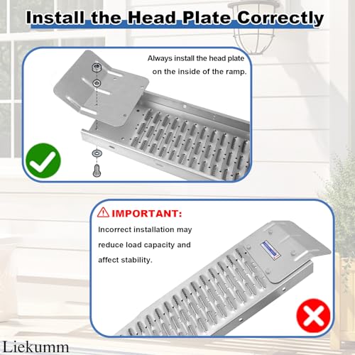 LIEKUMM 74" ATV Ramps 2-Pack, 880 lbs Heavy Duty Loading Ramps for Pickup Trucks, Folding Truck Ramps for Trailer & Lawn Mower - size: 74"L x 9"W（2pcs）