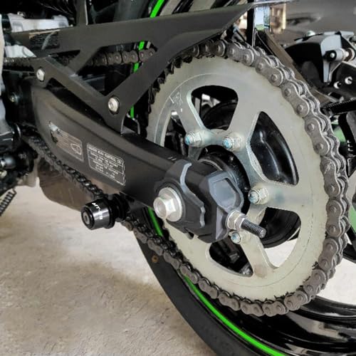 MOWOK Fit For YAMAHA MT03 MT-03 2015 2016 2017 2018 2019 2020 2021 2022 2023 2024 2025 2026 Motorcycle Accessories 6MM Swingarm Spools Slider M6 Stand Screws (Black) - color: Black