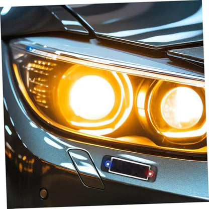 Solar Powered Strobe Light for Motorcycles Cars High Brightness Warning Light for Trucks Night Safety Light for Electric Bikes Energy Efficient Solar Charging