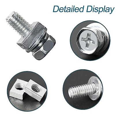 20 PCS Motorcycle Bolts and Nuts Kit, M6x16MM Battery Screw, Terminal Bolts Carbon Steel - size: M6x16MM (20PCS)