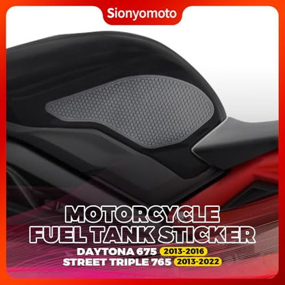 Fuel Gas Tank Pad Protector Stickers Decal Set Compatible with Daytona 675/R 2013 2014 2015 2016/ Street Triple 765 R/RS 2013 2014 2015 2016 2017 2018 2019 2020 2021 2022