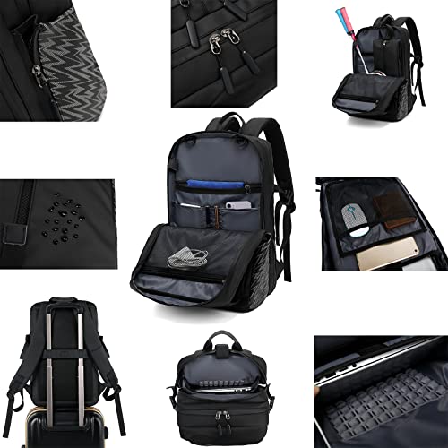 Motorcycle Backpack, 17'' Laptop Compartment, High-Density Nylon, Adjustable Helmet Holder, Reflective, Waterproof for Outdoor Enthusiasts - color: Holder