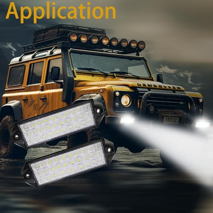 Flush Mount LED Pods, 7 Inch Surface Mount Slim LED Light Bar 12V 24V 40W for Vehicle Boat Truck Trailer Tractor ATV UTV Bumper Backup Lights Reverse Off Road Driving Fog Work Flood Lights 2Pcs - color: Surface Mount 7 Inch 2 Pcs