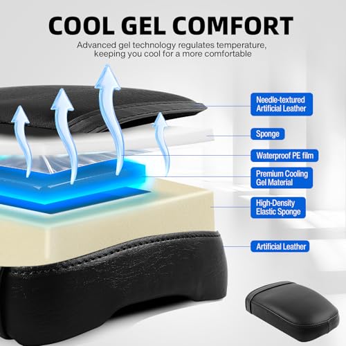 DREAMIZER Cool Gel Motorcycle Rear Passenger Seat Compatible with Honda Rebel 1100 CMX1100 CM1100 2021 2022 2023 2024 2025, Motorcycle Solo Seat Pillion Cushion Pad, Black - style: Rear-Black