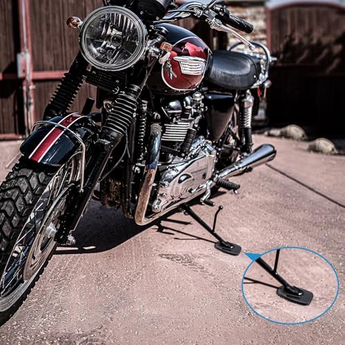 8 Pieces Motorcycle Kickstand Pad Motorcycle Stand Plate Motor Anti Slip Plate Parking Accessory for Outdoor Grass Sand Slippery Ground Hot Pavement Parking Day