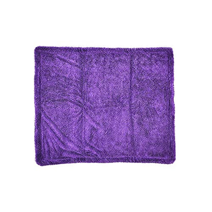 Maxshine 20" x 24" Universal Purple Car Drying Towel – 1200 GSM Rinse-Free Double-Sided Microfiber – Plush, Super Absorbent Towel for Car Wash & Detailing - size: 20" x 24" Purple