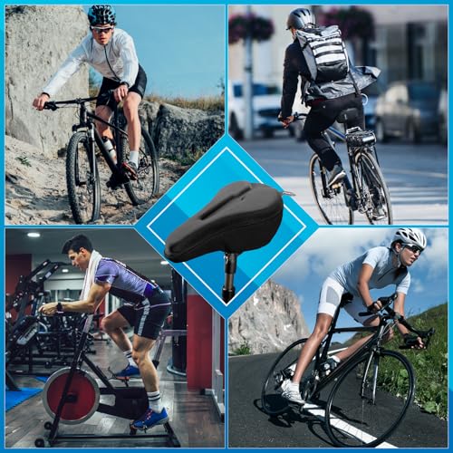 APECYC Bike Seat Cushion Gel Padded Saddle Cover for Men Women - Extra Padding Soft Comfort Bicycle Seat Cushion for Peloton, Stationary, Spin, Mountain, Road, Ebike - size: Narrow