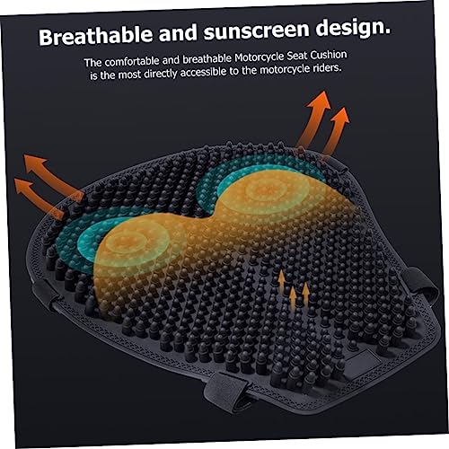 Amosfun Non Skid Silicone Motorcycle Seat Cover Breathable Heat Resistant Cushion Pad for Street and Sports Bikes Comfortable Outdoor Riding Saddle Protector