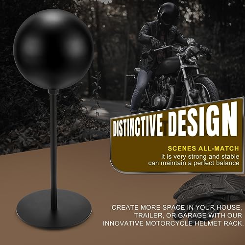 motofans® Helmet Stand Metal, Rotation Metal Stand Desktop Hanger Rack Helmet Stand Display for Motocycle Helmet, Caps,Hat, and Rugby Helmet - color: 2pack
