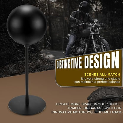 motofans® Helmet Stand Metal, Rotation Metal Stand Desktop Hanger Rack Helmet Stand Display for Motocycle Helmet, Caps,Hat, and Rugby Helmet - color: 2pack