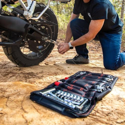 Boxo USA Adventure Motorcycle Tool Kit - 40-Piece Compact Tool Roll for Dual Sport & Adventure Bike - size: 40-Piece Adventure Motorcycle