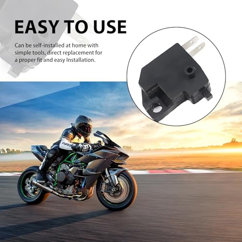 Motorcycle Left & Right Front Brake Light Stop Switch, 2-pin Left and Right Disc Brake Switch, Universal for Motorcycle and Off-Road Vehicles (Black)