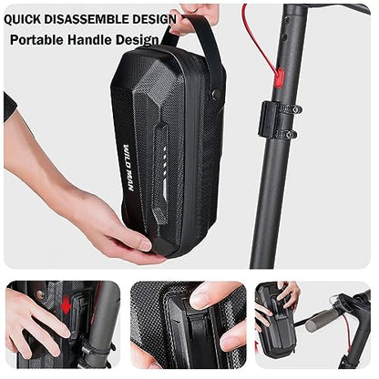 Scooter Storage Bag, Waterproof Scooters Handlebar EVA Hard Shell Bike Front Bag for Carrying Charger Tools Repair Tools