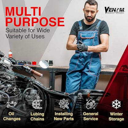 Venom Sport Bike Motorcycle Rear Wheel Swingarm Spool Lift Stand Paddock Stands Compatible with Yamaha Honda Kawasaki Suzuki Ducati BMW