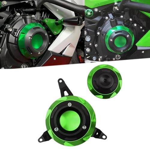 For Ninja 500 ninja 500 2024 2025 2026 accessories CNC engine protection anti-fall side cover motorcycle engine stator guard side guard protective shell (green) - color: green
