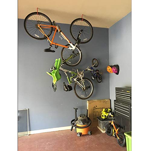 Heavy Duty Bike Hook for Garage Ceiling, 6 PCS Garage Storage System Hooks Loading Capacity 100 LBS, Large Screw Bike Hooks for Garage Wall and Garage Ceiling, Outdoor String Lights Plants hooks