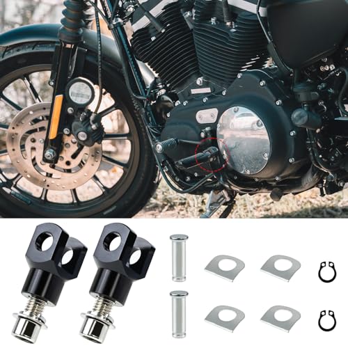 Motorcycle Foot Pegs Mount Supports Compatible with Harley Softail FX FXST FXR Low Rider Sport Glide Footrest Mounting Clevis Hardware Kit (Black) - color: Black