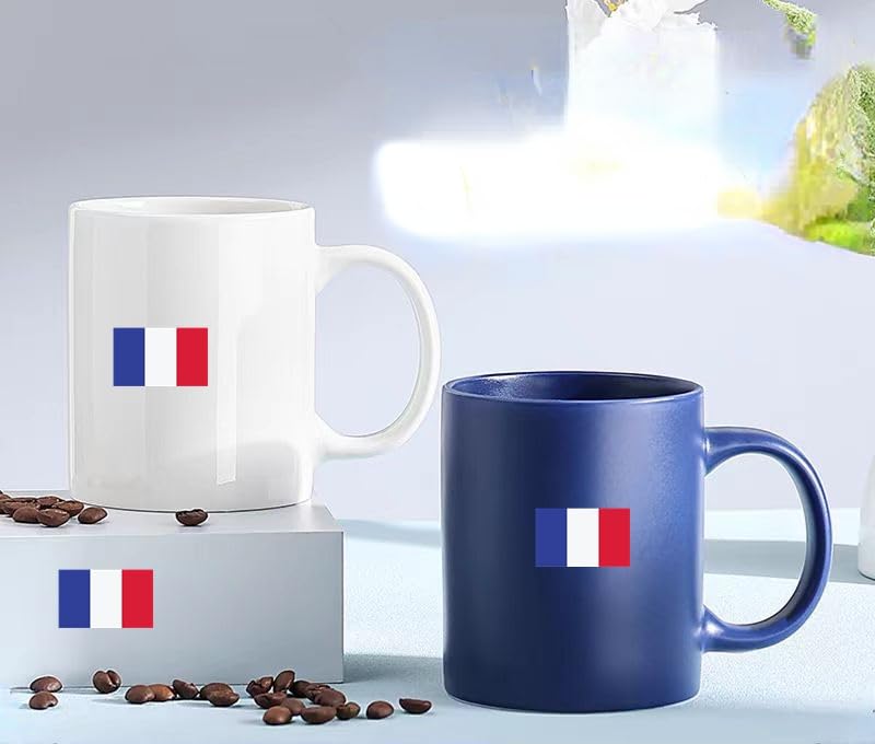 4 PCS Flag Stickers - France Flag Stickers Decals for Cup Computer Laptop Car Bumper Window Helmet Musical Instrument with Smooth Surface - size: France