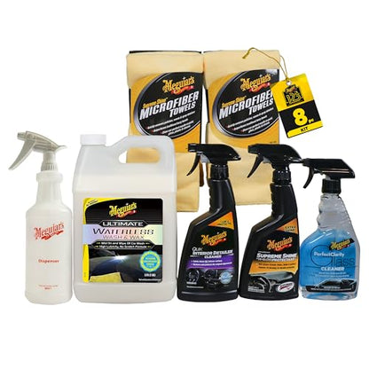 Meguiar's G3626 Ultimate Waterless Wash & Wax - 26 Oz Spray Bottle - size: 11 Piece Kit