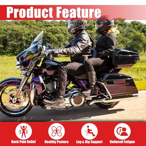 Goldfire Rear Trunk Backrest Pad Razor Chopped Backrest Pad Tour Pack Backrest Pad Fit for Harley Touring Models 2014-2025 Road King Street Glide Electra Glide, Black Woven - color: Black 1