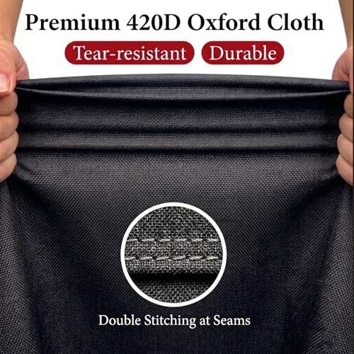 Trike Cover for Motorcycle, Heavy Duty 420D Oxford Waterproof Outdoor Storage with Antenna Opening, Compatible with Harley Davidson Freewheeler Tri Glide, Honda Gold Wing, etc.