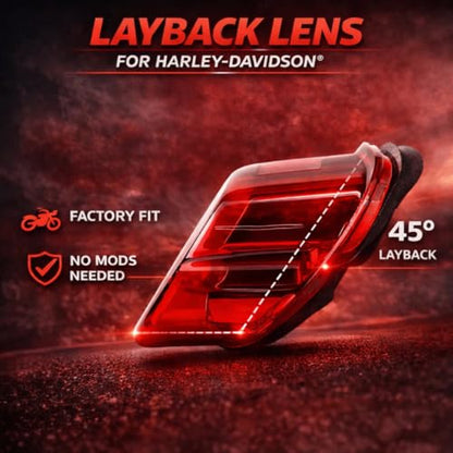 Eagle Lights Flashing Strobe LED Tail Brake Light Kit for Harley Davidson Tri Glide Models - color: Trike - Tri Glide Kit (Red)