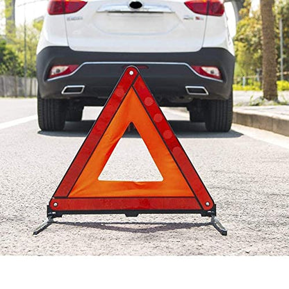 1Pcs Emergency Warning Triangle Reflector for i7 ab 2023, | Reflective folding markers alert traffic during roadside breakdowns