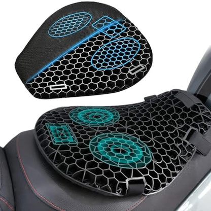 Motorcycle Gel Seat Cushion for Can-Am Ryker 900 2019–2026 Shock Absorbing Seat Pad Breathable 3D Honeycomb Comfort Seat Pad Long Distance Riding